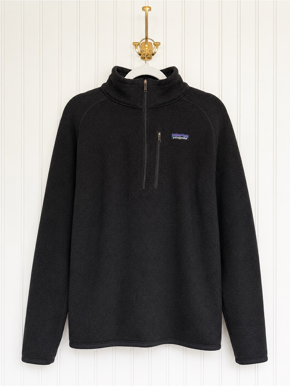Patagonia Better Sweater 1/4 Zip Fleece Pullover Black Men’s XL Outdoors Hiking